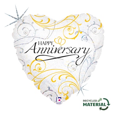 18" Foil Balloon Filigree Anniversary
