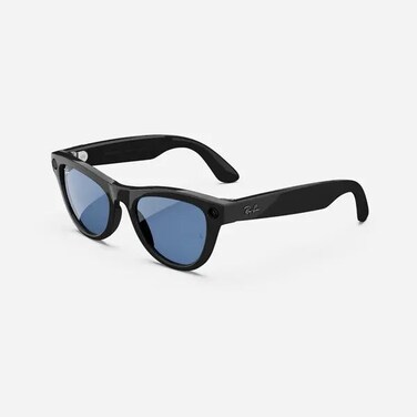 
RayBan Meta Skyler Sunglasses Transition Cerulean Blue Lenses - Shiny Black