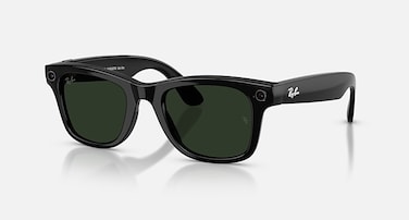 Ray-Ban Meta Wayfarer (Gen 2) Sunglasses (Size 50) - Green Transition lenses, Shiny &ndash; Black (International Version)