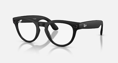 RayBan Meta Headliner (Gen 2) glasses with Meta AI, Audio, Photo, Video Compatibility (Size 50) - Clear lenses/Matte Black (International Version)