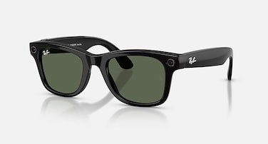 Ray-Ban Meta Wayfarer (Gen 2) Sunglasses (Size 50) Shiny Black / G15 Green (International Version)