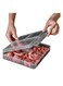 1pc Refrigerator Organizer 3 Grid, frozen meat storage box food-grade freezer Meat, Fruits Vegetables preperation fresh-keeping box