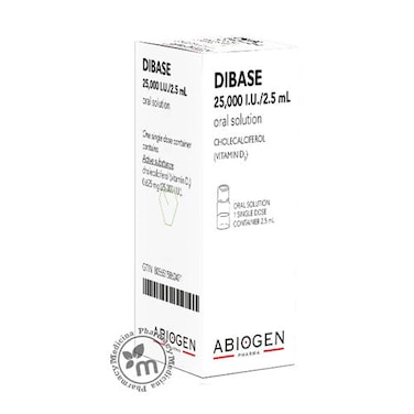 Dibase 25000IU/2.5ml Oral Sol Unit Dose 1Vial