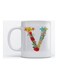 Mug Alphabet V for Coffee and Tea White
