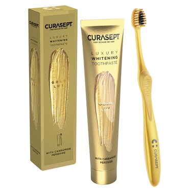 Curasept Gold Luxury Whitening Tp + Toothbrush, 75Ml