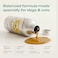 O2 PETS Omega Gold Skin — Wild Caught Norwegian Salmon Oil for Dogs & Cats, Liquid Omega 3 Food Topper, Skin & Coat Support (250 ml)