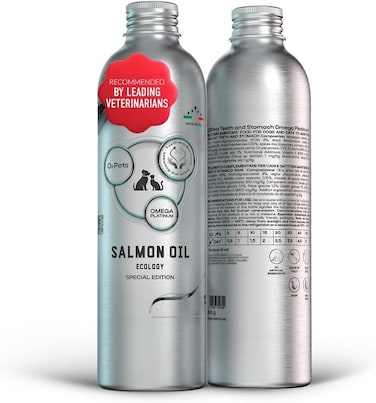 O2 PETS Omega PLATINUM Cat and Dog Wild Caught Norwegian Salmon Oil Supplement &ndash; Omega 3 for Digestion, Oral Care and Immunity (500 ml)