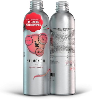 O2 PETS Omega Platinum for Cats Wild Caught Norwegian Salmon Oil Supplement – Pure Omega 3 for Cats Protect Urinary, Skin and Coat Health (50 ml)