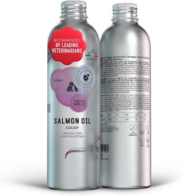 O2 PETS Omega Gold for Puppy & Kitten — Wild Caught Norwegian Salmon Oil, Liquid Omega 3, Protection System Cognitive Abilities (50 ml)