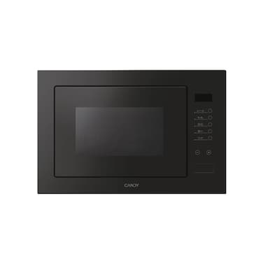 Candy MICG25GDFN 80 25L Built in Microwave with Grill  Frameless Black Glass Design, Easy Touch Controls, 1000W Quartz Grill
