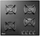 CANDY 60 Cm Black Built-In Glass Gas Hob (510 x 580 x 52 mm) 4 Burners   4 Cast grids   Auto Ignition   Flame Failure Safety with 7.5 kW Total Power   CVG6BFBB SASO