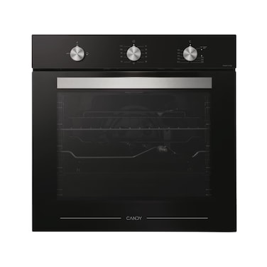 Candy Moderna 84L Built in Gas Oven Black Finish, Rotisserie Function, 4 Cooking Modes, Class A Energy Efficient, Wall Embedded Guides
