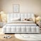 Whisper Tufted Upholstered Premium Upholstered Queen Size Bed (150 X 200 CM) Off White Color