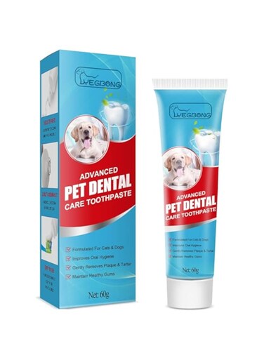 TERRIFI Dog Toothpaste with Mint for Dogs and Puppies, Fresh Breath Dental Kit for Pet Teeth Cleaning, Gentle and Effective Oral Care Solution, 60g