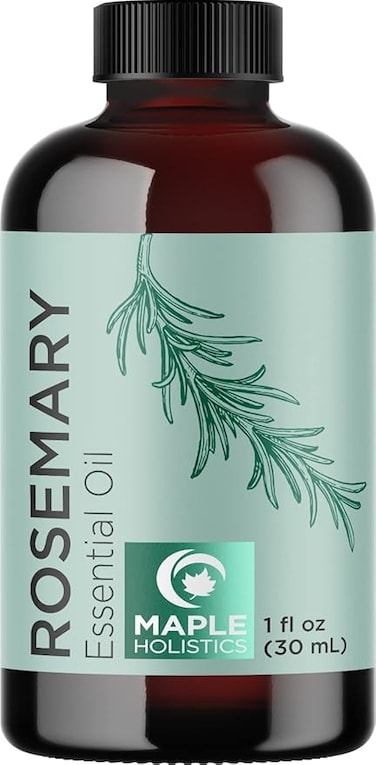 Pure Rosemary Oil for Hair Growth - Undiluted Rosemary Essential Oil for Hair Skin and Nails and Refreshing Aromatherapy Oil for Diffusers - Cleansing Rosemary Essential Oil for Dry Scalp Care 1oz