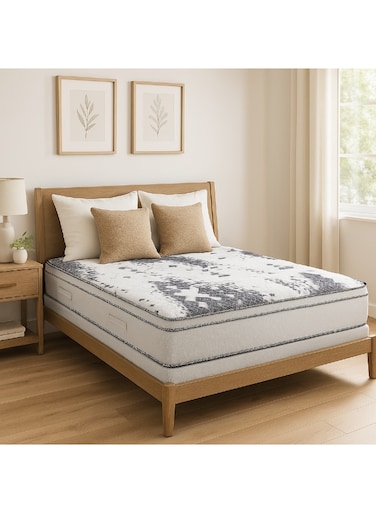 Home Mart Chelsea Memory Foam Pocket Spring Mattress &ndash; Medium Soft, Breathable Quilted Cover, Durable Support, Pressure Relief, Hotel Quality Mattress for Bedroom (Twin : 200x90 cm)