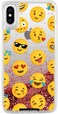 جراب Casetify اللامع باللون الذهبي الوردي Emoji Love لهاتف iPhone X