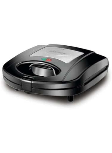 Black &amp; Decker Sandwich &amp; Grill Maker, 650-780W Power, 2in1 Interchangeable Sandwich and Grill Maker, with Indicator and Ready to Cook Lights, Non Stick Surface, Easy to Use, TS2120-B5
