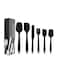 6-Piece Silicone Spatula Black 200grams