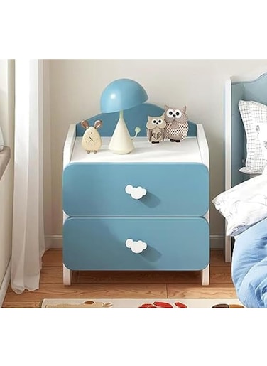 Children's Nightstand Bedroom Beside Table Made Of Mdf, Bedside Table End Tables Living Room for Bedroom/living Room/salon/office (Color : Blue)