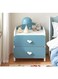 Children's Nightstand Bedroom Beside Table Made Of Mdf, Bedside Table End Tables Living Room for Bedroom/living Room/salon/office (Color : Blue)
