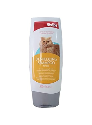 Bioline Deshedding Shampoo For Cat, Pets Hair Static and Knotting Prevention 200Ml, Multi Colour