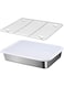 KASTWAVE Dumpling Storage Box for Freezer, Stainless Steel Freezer Food Container with Lid and Mesh Rack Stackable Refrigerator Bins For Kitchen Storage Organizer