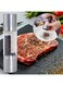 2-in-1 Stainless Steel Salt and Pepper Grinder - Adjustable Ceramic Rotor for Coarse to Fine Grinding, Dual BPA-Free Acrylic Chambers, Refillable Manual Spice Grinder