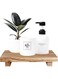 BPA&reg; Small Bathroom Counter Organizer Wooden Decorative Trays Rectangular Cosmetic Holder Brown