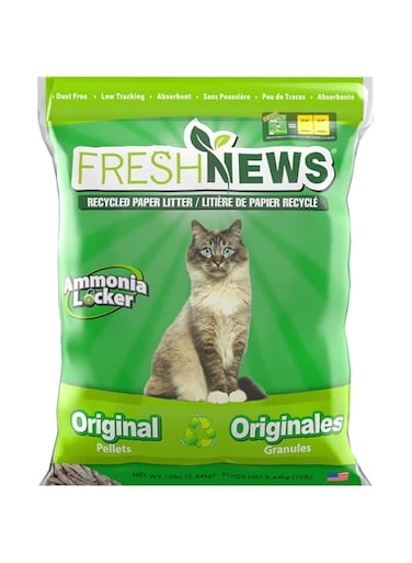 Fresh News Paper Cat Litter Fresh News Recycled Paper, Original Pellet Litter, 12 Pound