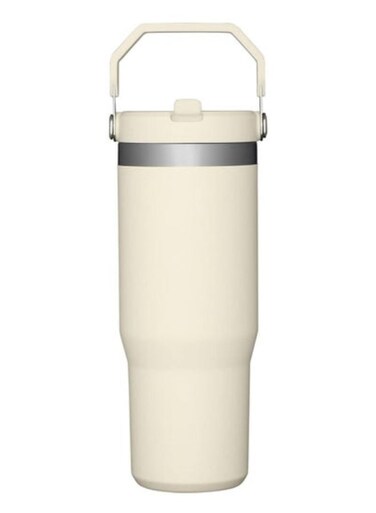 Stainless Steel Tumbler - Vacuum Insulated Water Bottle for Home, Office or Car Reusable Cup with Straw Leak Resistant Flip Cold 12 Hours Iced 2 Days, 30oz