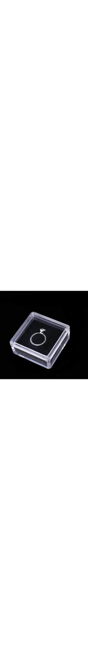 Small Acrylic Jewelry Box with Lid, 3 pcs Clear Gemstone Display Box Container with Automatic Adsorption Clear Top Lids for Gemstones, Rings, Necklaces, Bracelets
