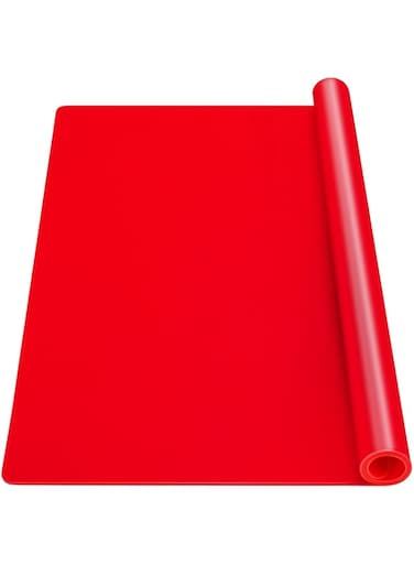 Gartful Oversize Silicone Mat for Crafts, Nonskid Nonstick Silicone Sheet for Jewelry Casting Mat, Craft Mat for Resin Casting Mold, Epoxy, Glitter Slime, Paint, Red (27.6"x 19.7")