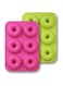 Silicone Donut Molds, 2-Pack of Non-Stick Food Grade Silicone Pans for Doughnut Baking &ndash; Green and Pink