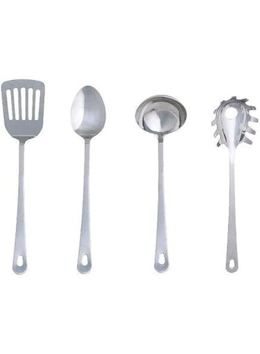 GRUNKA 4-piece kitchen utensil set, stainless steel