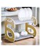 Kitchen Counter Dish Rack 2 Tiers Dish Drying Stand Bowl Dish Strainer Large Kitchen Organiser Shelves Utensils Drying Storage Basket with Drainboard Metal Plate Tray Holder with Towel Hook (a)