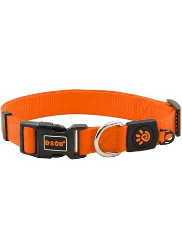 DOCO Signature Nylon Collar (DCSN002) Color - Orange, Sizes - S