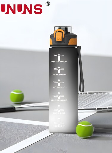 1L Motivational Water Bottle with Time Marker, Leakproof BPA &amp; Toxic Free, Inspirational Tritan Sports Drinking Jug Water Jug with Flip Spout Fit for Home Office, Gym, Outdoor Sports