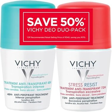 Vichy Unisex Personal Care Set of 2 (Itense 48H and Anti-Transpirant Stress Resist 48H) 50 ml
