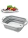 Collapsible Cutting Board, Foldable Dish Tub With Draining Hole, Portable Multi-Purpose Dish Tub, 3 In 1 Multifunction Camping Sink, Washing And Draining Veggies Fruits Storage Basket