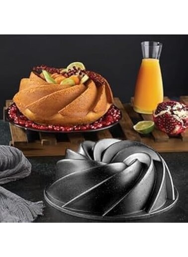 Polochef Granite Cake Mold, Black, WIN-1221