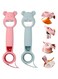 Tazweeq 2Pcs 4 in 1 Multi Function Can Opener Bottle, Cap To Protect Nails, Cute Bear To Open Bottle, Can opener, Bottle opener, Cap opener, Can opener