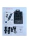 Wireless Lavalier Microphone Set with USB-C Adapter, Dual Mic System for Smartphones, Black