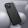 iPhone 15 Pro Case 6.1 Inch, Slim Liquid Silicone 3 Layers Full Covered Soft Gel Rubber Phone Case Protective Cover, Black (iPhone 15 Pro)