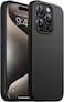 iPhone 15 Pro Case 6.1 Inch, Slim Liquid Silicone 3 Layers Full Covered Soft Gel Rubber Phone Case Protective Cover, Black (iPhone 15 Pro)