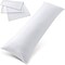 Long Body 1Pc Stripe Pillowcase - 100% Microfiber with envelope closure, Soft and Durable Quality, Size : 45 x 125cm, White