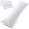Long Body 1Pc Stripe Pillowcase - 100% Microfiber with envelope closure, Soft and Durable Quality, Size : 45 x 125cm, White