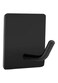 RAHALIFE Stainless Steel Sticky Hook Kitchen Bathroom Multi-functional Wall Mount Black - 4.5x4.5x3 cm