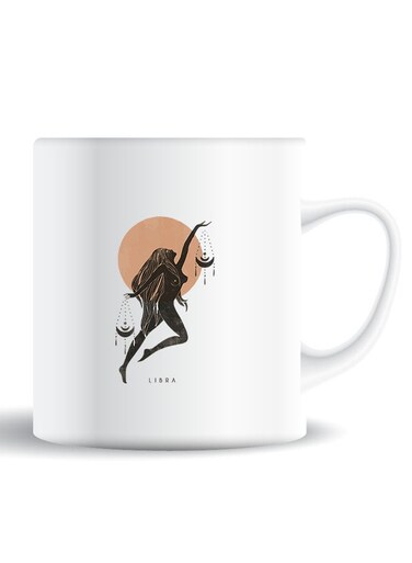 Premium Quality Two Sided Printed Coffee Mug Tea Cup Libra For Home Office, Kids Men Women