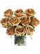 Luyue 10PCS Artificial Roses Flower Silk Rose with Stem Realistic Artificial Long Stem Rose Valentine's Day Fake Roses Bouquet for Wedding Home Decoration